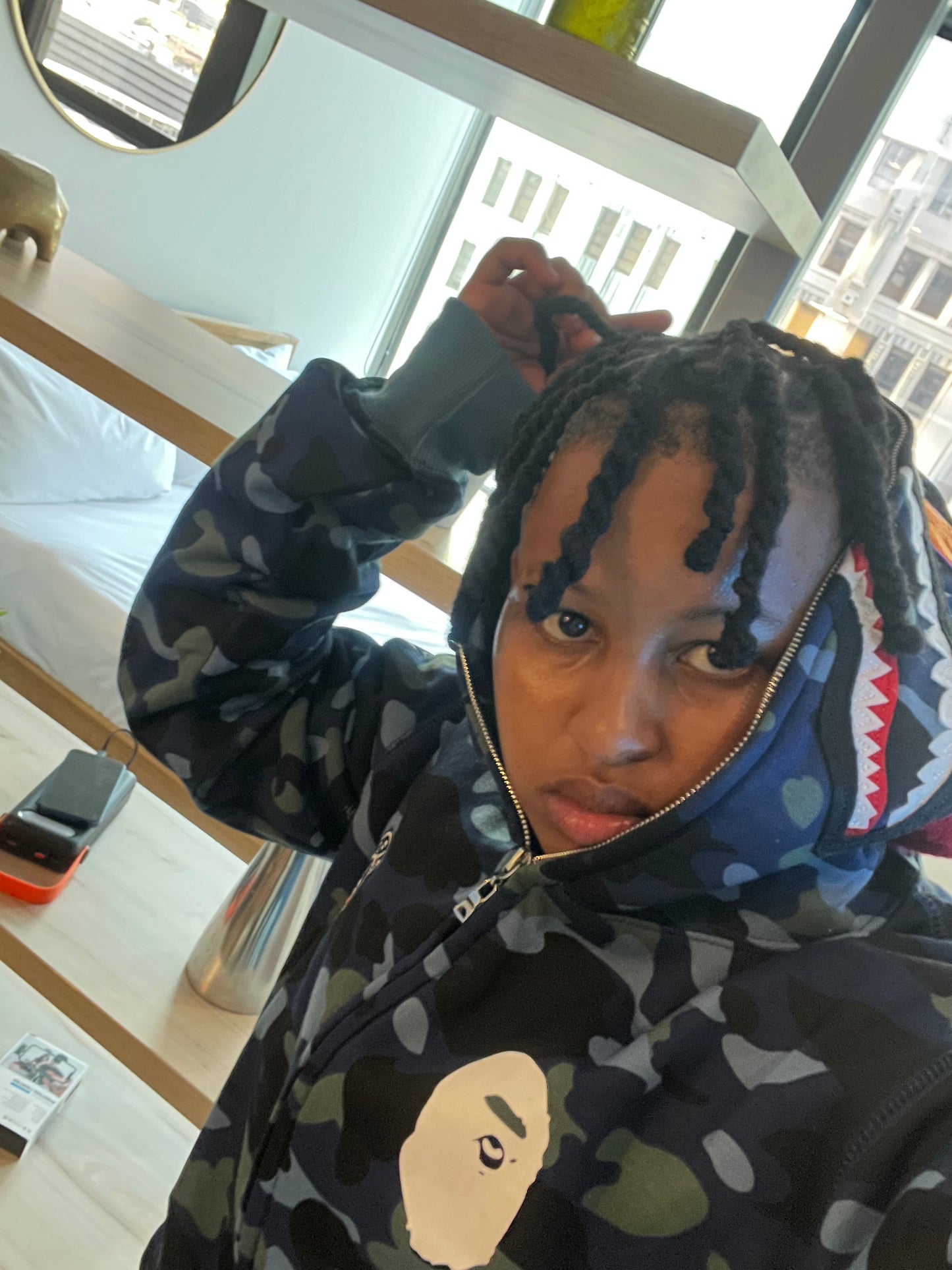 Navy Blue Bape full zip Hoodie