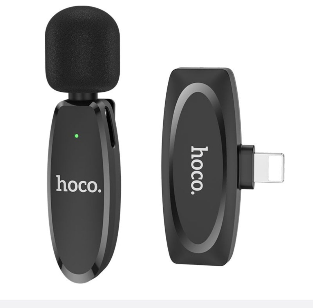 hoco L15 Lightning Wireless Lavalier Digital Microphone - Black