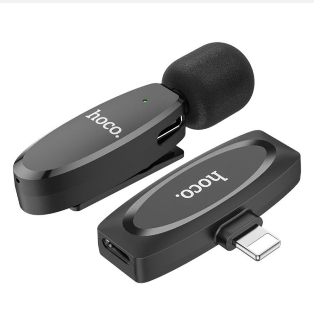 hoco L15 Lightning Wireless Lavalier Digital Microphone - Black