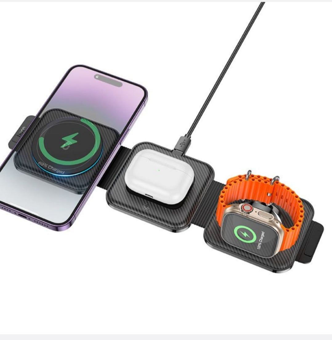 HOCO "CQ4 Unique" Folding Magnetic 3-in-1 Wireless charger