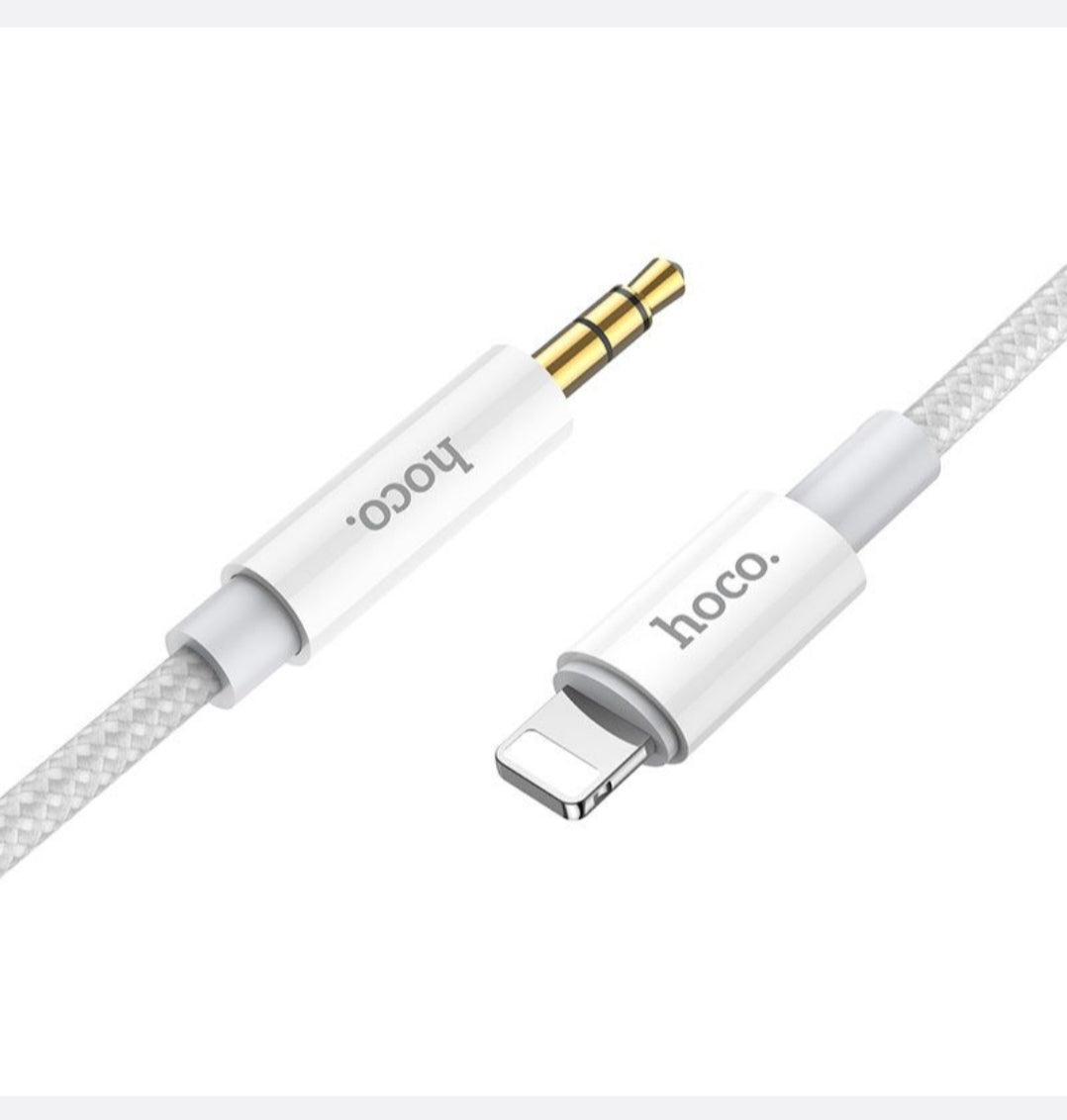 HOCO-(UPA19)-3.5mm Aux Male to Lightning Female 1 Meter Cable