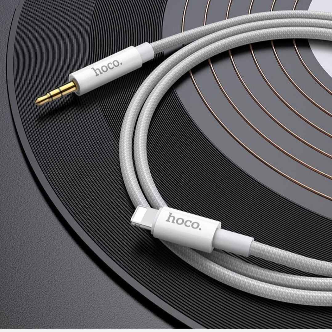 HOCO-(UPA19)-3.5mm Aux Male to Lightning Female 1 Meter Cable