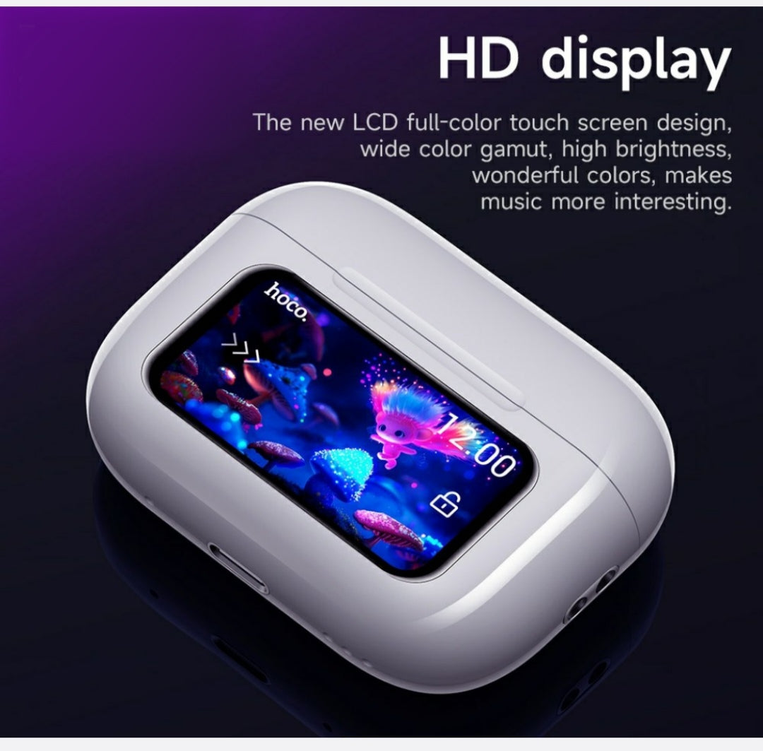 Hoco EW72 Premium Noise Cancelling TWS Earbuds with HD Touch Display