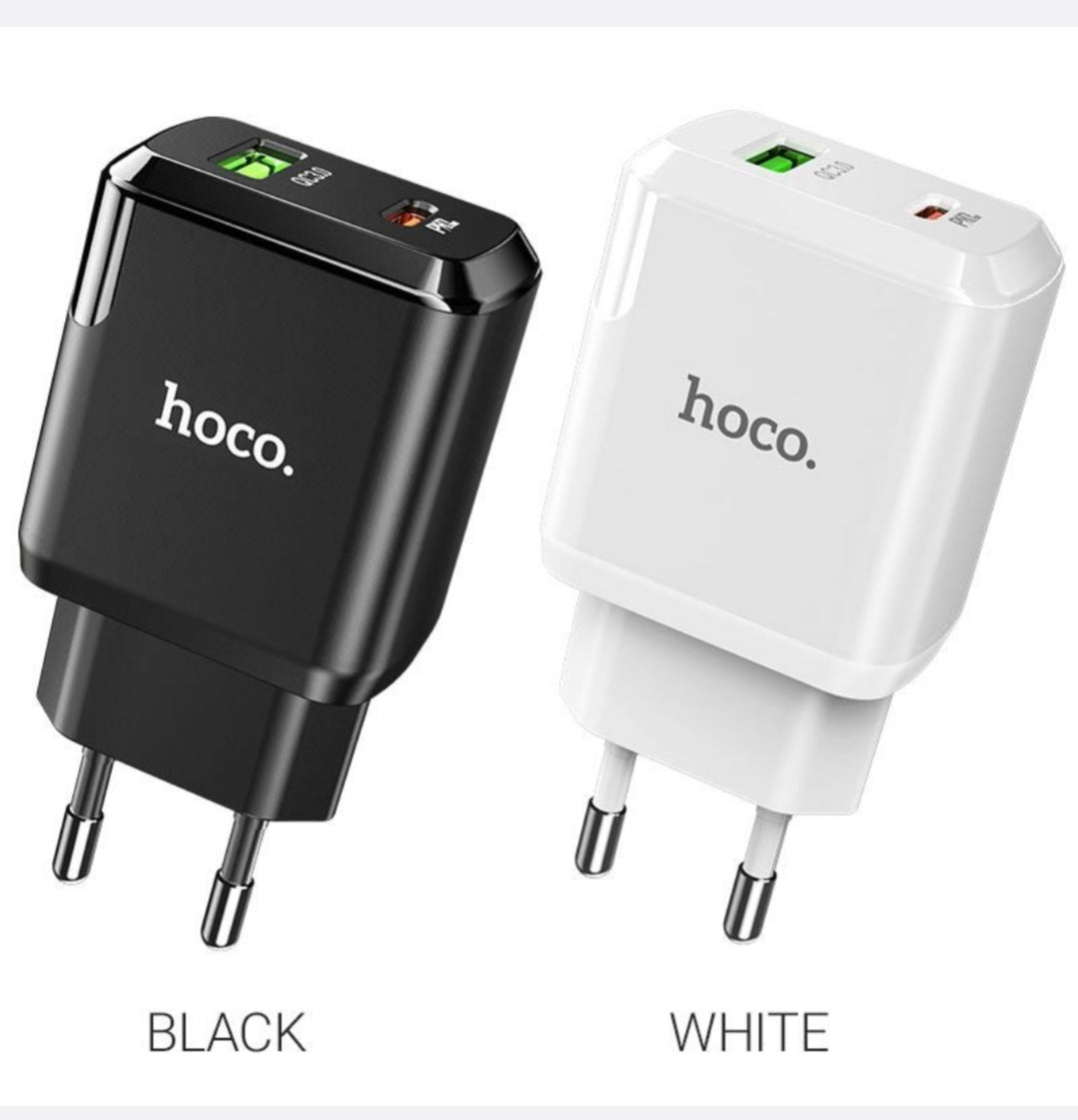 HOCO-(N5)-Fast Type C Charging Adapter 20Watt With USB + Type C Port