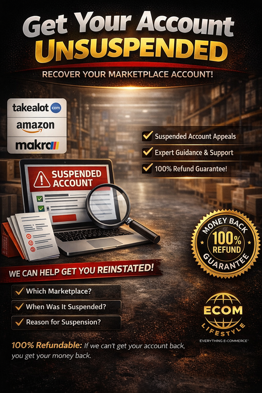 Get Your Marketplace Account Reinstated (Takealot, Amazon, Makro, Leroy Merlin )
