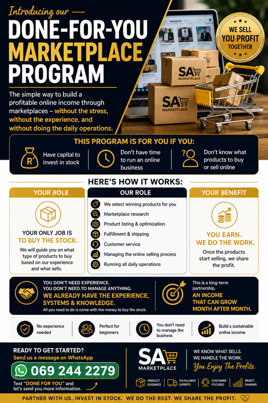 Done-For-You Marketplace Program