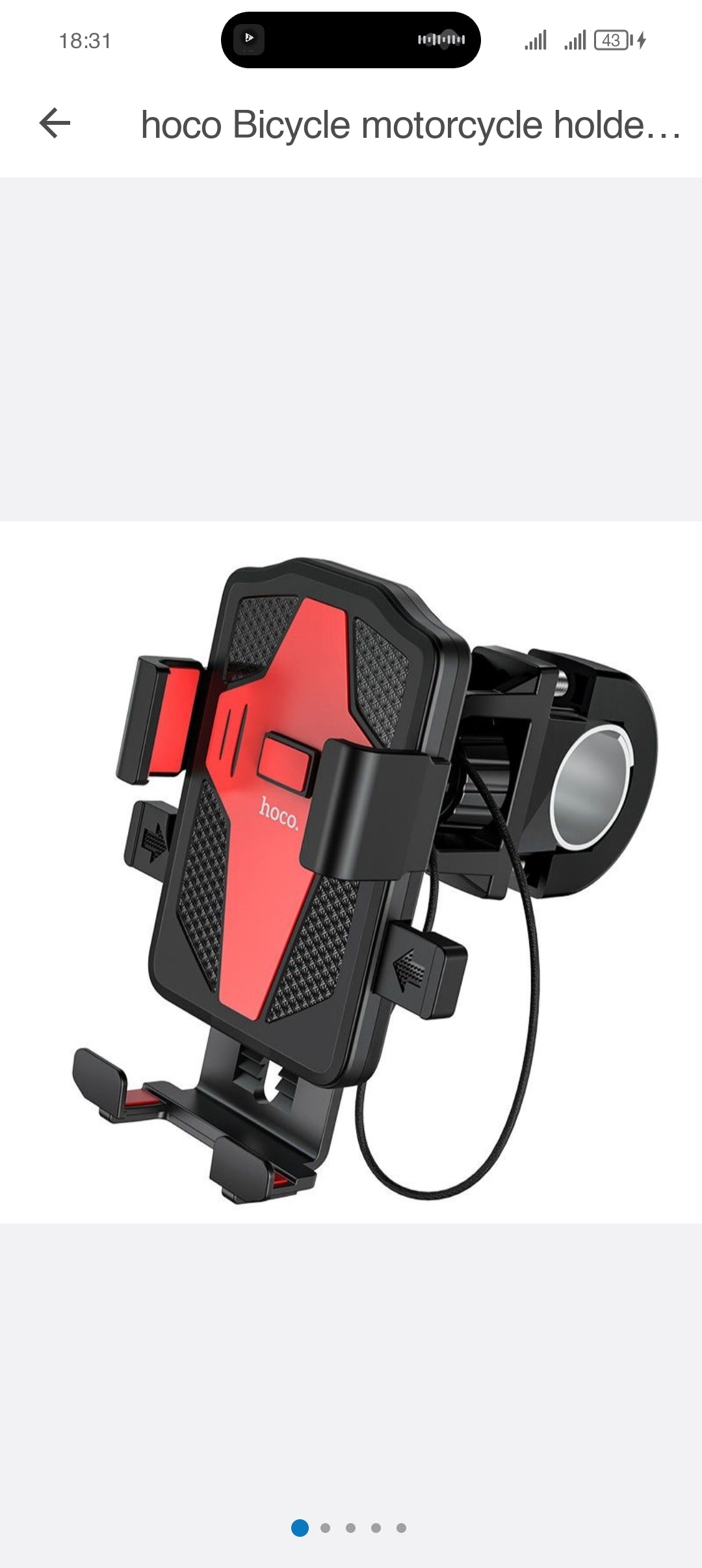 hoco Bicycle motorcycle holder for 4.5-7 inches mobile phones CA73