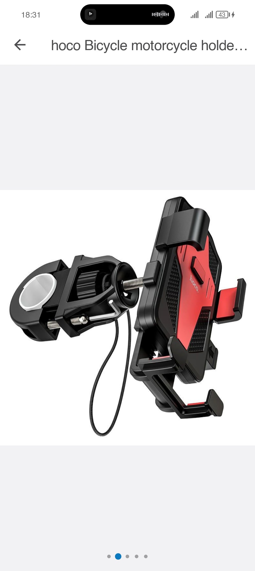 hoco Bicycle motorcycle holder for 4.5-7 inches mobile phones CA73