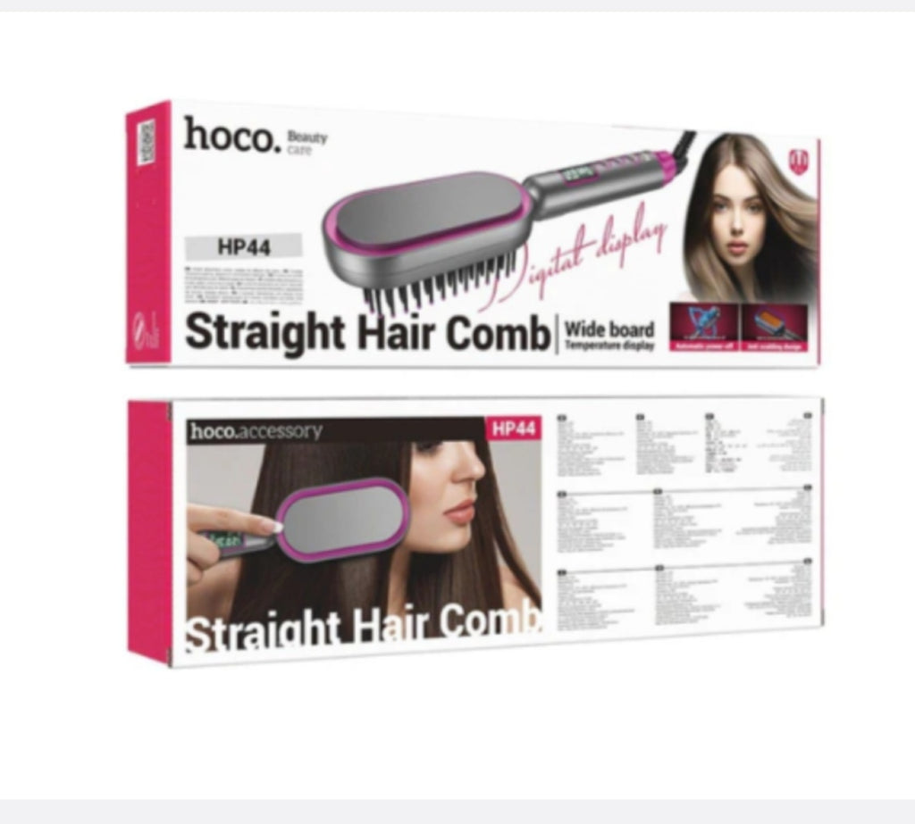 HOCO HP44 electric straightening hair comb with digital display