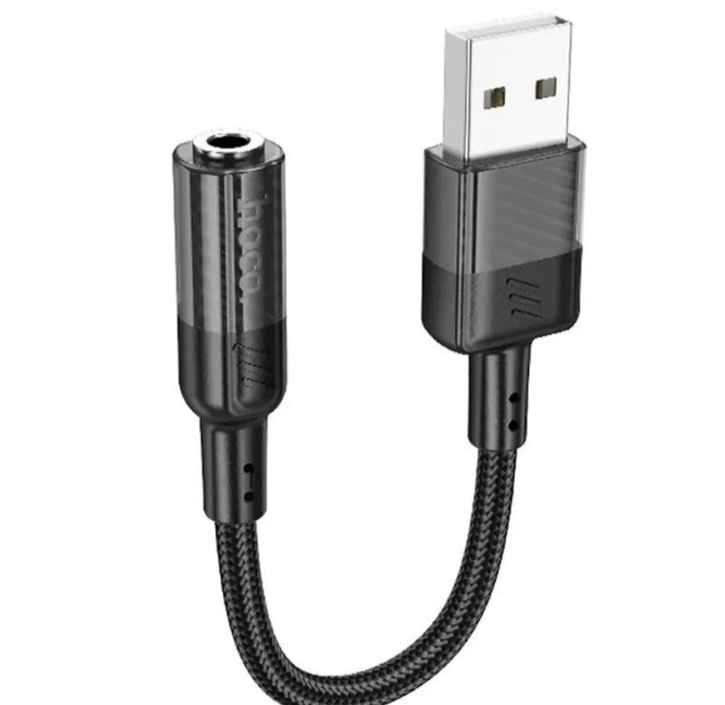Crystal Audio Converter USB-A TO 3.5 Female Hoco LS37 PB