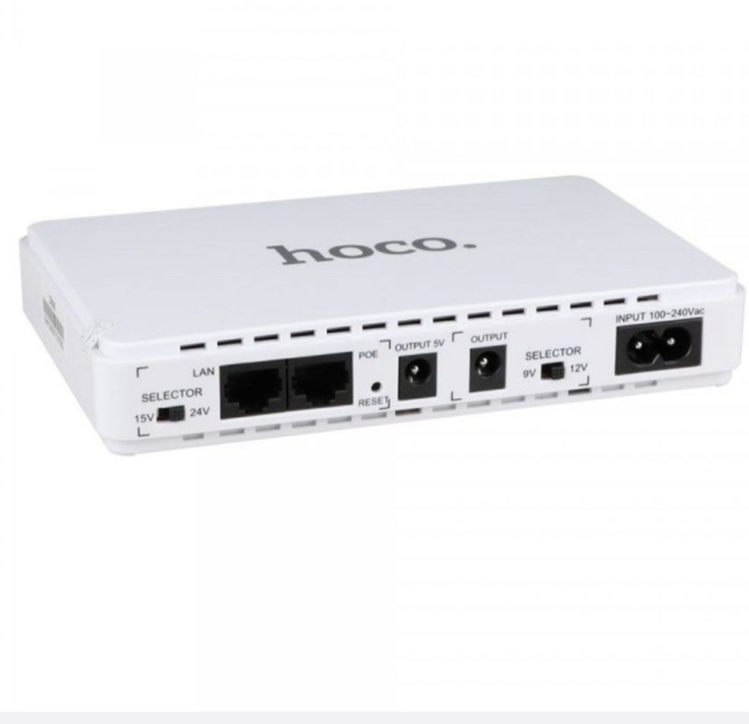 Dual 12V + USB 8800 mAh Emergency UPS Powerbank Mini DC UPS Hoco DB25