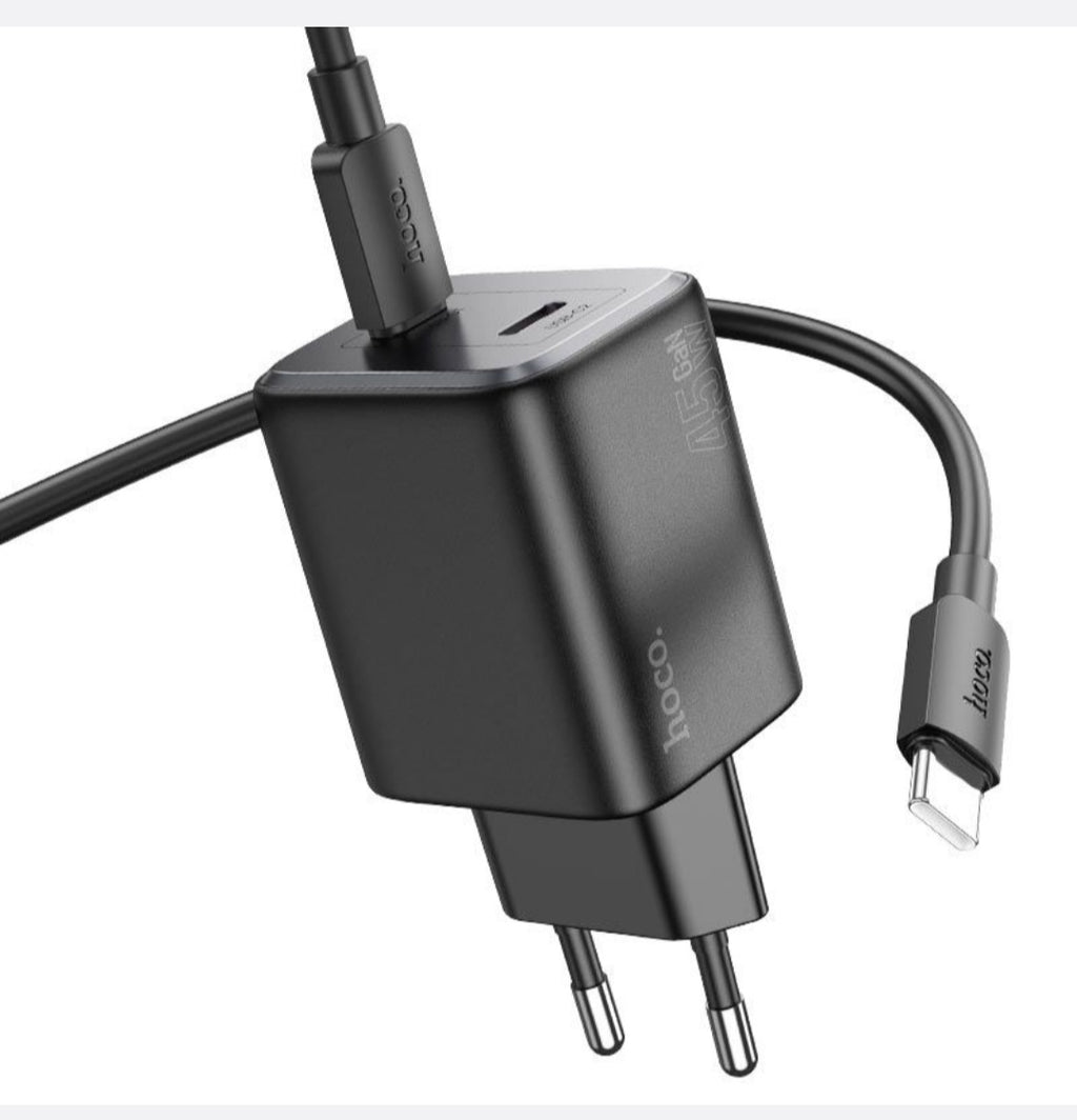 PD45 Watt Fast Type C Wall Charger Set With USB-C to USB-C 1M Cabl-HOCO-N42