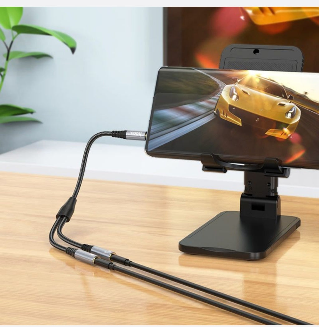 HOCO-(UPA21)-Audio (Aux) Cable 2 in 1 Adapter