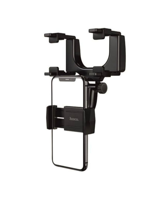 Hoco CA70 Universal Car Rear View Mirror Phone Mount Holder (Black)