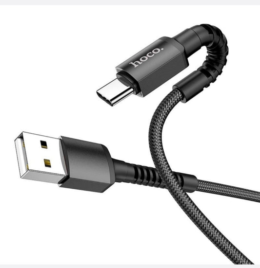 Hoco Nylon Braided Data & Charger USB-A To USB Type-C Cable - 3m