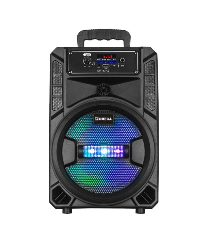 Omega 8" Aura Series Portable Karaoke Party Speaker Battery-Powered 83A3