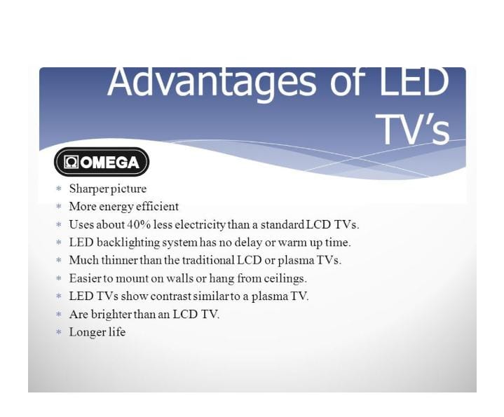 Omega 32" HD Ready LED TV HDMI/USB/AV Mode (Non-Smart TV)