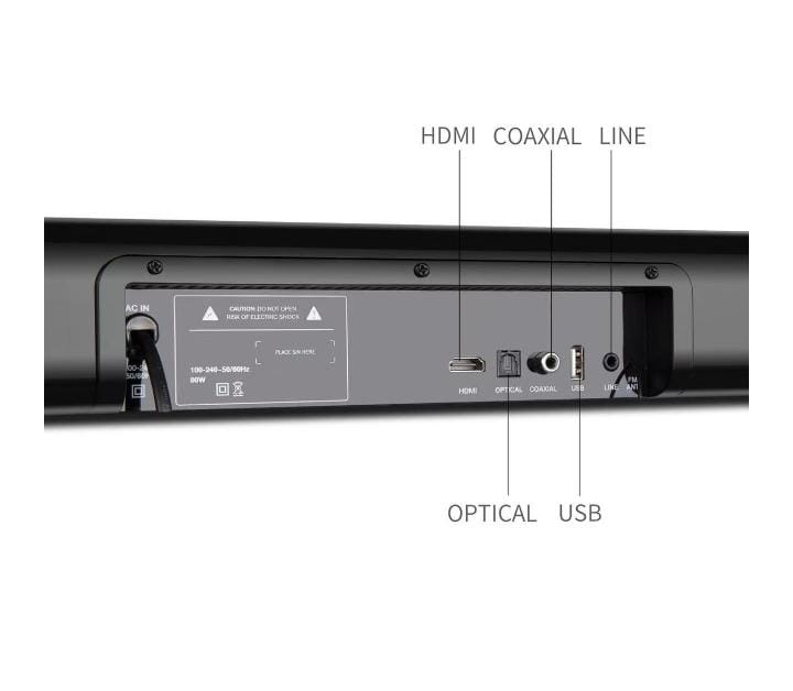 Supersonic 2.1 80W Built-In Subwoofer Bluetooth Soundbar + Remote SAV-101A