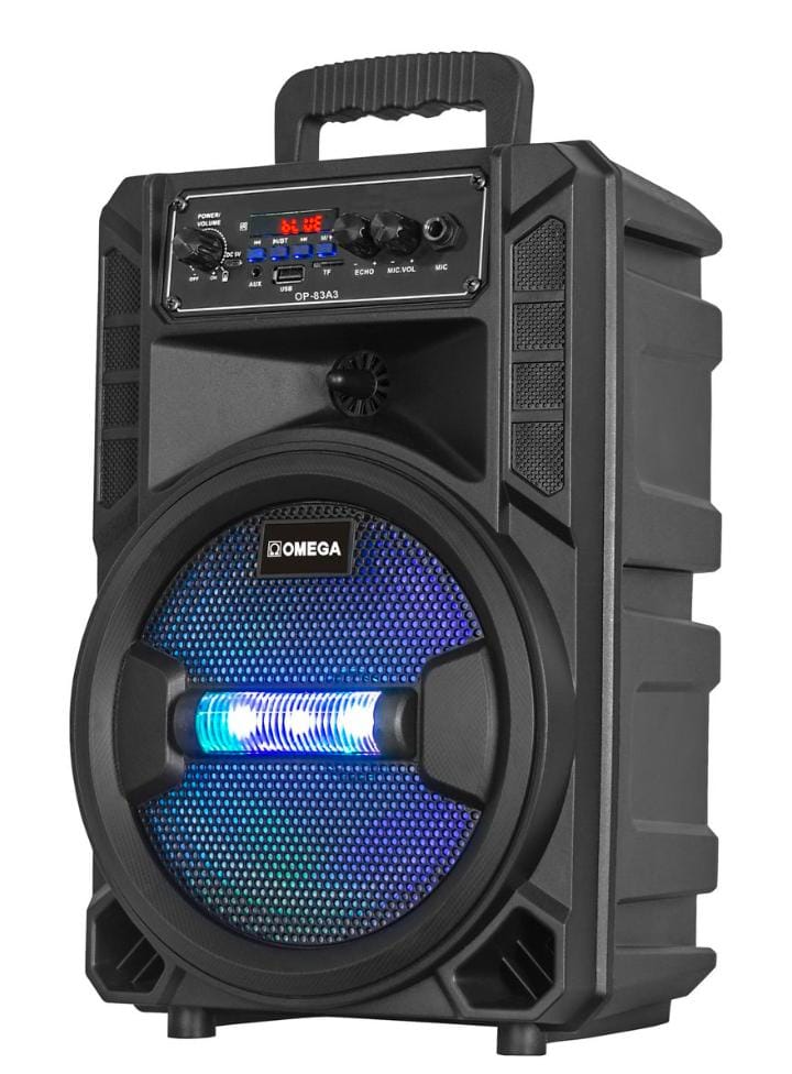 Omega 8" Aura Series Portable Karaoke Party Speaker Battery-Powered 83A3